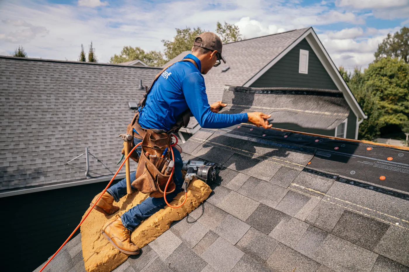 Commercial roof inspection documented in Bellwood